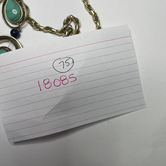 Chico's silver tone pendant necklace chunky chain link signed costume jewelry - Picture 14 of 14